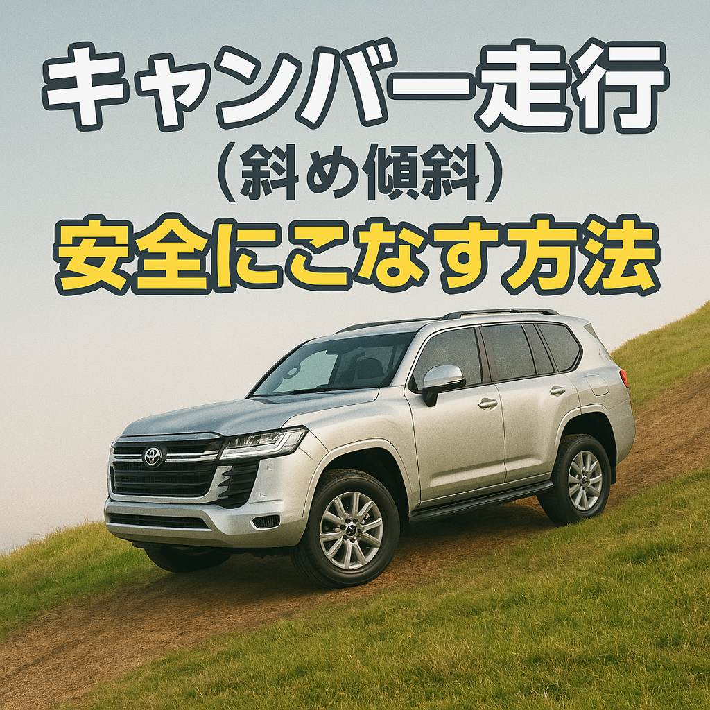 キャンバー走行（斜め傾斜）を安全にこなす方法
